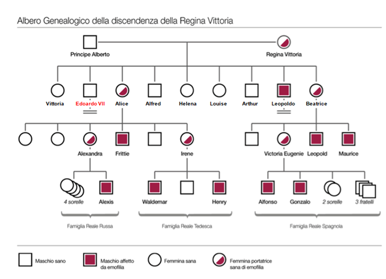 albero genealogico dei discendenti della regina vittoria